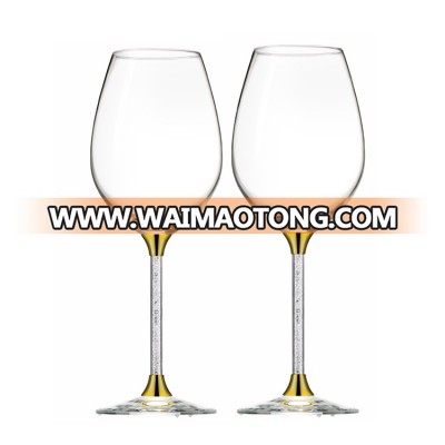 Goblet Golden Ring Stemware Wine Glass Gift