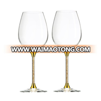 Gorgeous glassware Golden Stemware Wine Glass for Restaurant or Business