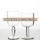 decorative goblet hotel bubble stem design candle holder glass